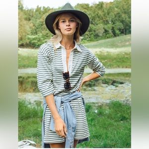 Tuckernuck Pomander Place Green Stripe Ashton Knit Polo Dress